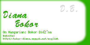 diana bokor business card